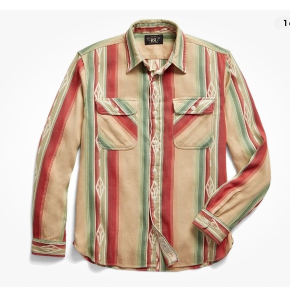 RRL (Double RL) Matlock Southwestern Jacquard Work Shirt Long Sleeve Sz XL NWOT